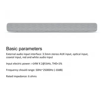 

Xiaomi Wireless TV Soundbar Bluetooth Speaker Stylish Fabric Sound bar Support Bluetooth Playback Optical SPDIF AUX IN For Home