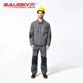 

High quality workwear men's safety work pants overalls trousers muliti pockets work clothes with knee pads