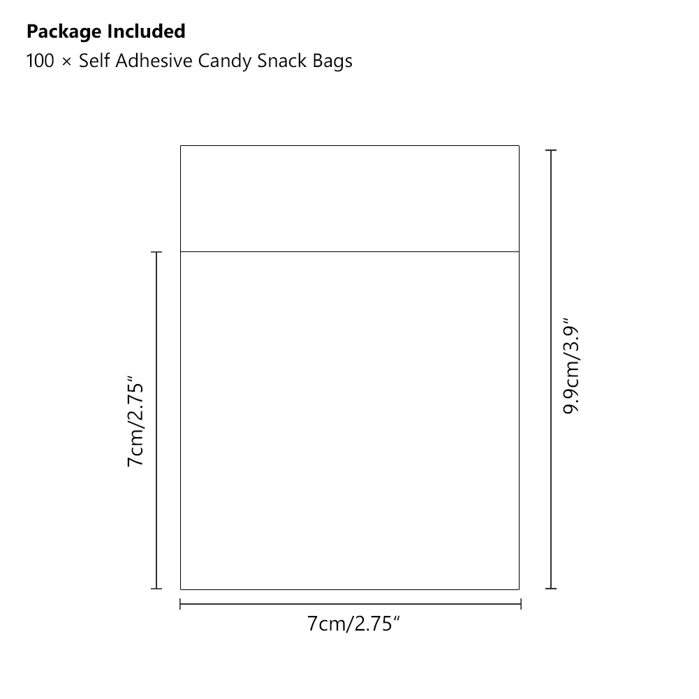 7*7 см милые конфеты самоклеющиеся пластиковые пакеты для печенья для домашней выпечка в подарок упаковка мешок пищевой Рождественский Декор 100 шт