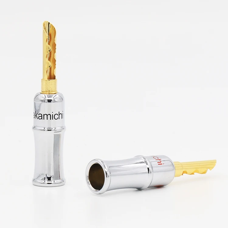 

B428G 24K Gold Plated Nakamichi Banana Plug Connector 4pieces per lot BFA banana plug