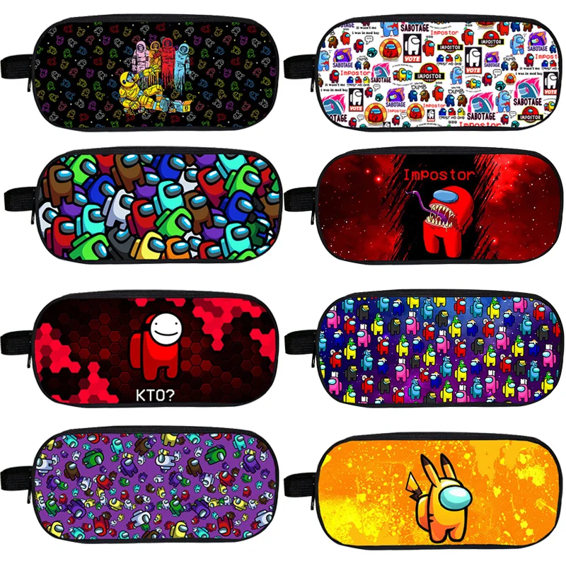 Estuche de papelería con estampado 3D para los Estados Unidos, estuche para lápices, Impostor, cosméticos, caja de suministros para la escuela, organizador de viaje