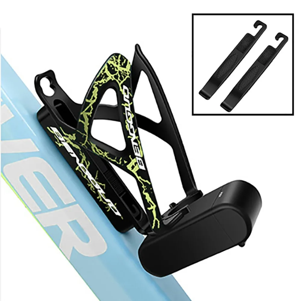 Bike water bottle cage bicycle bottle cage with tool box tire spoon +1tool box +2tire rod bicycle drink holder bidon fiets 50A21 (80)