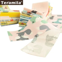 Teramila животных мультфильм хлопок ткань 5x50 см желе рулон полосы Telas «сделай сам» Лоскутная работа Algodon ткань одеяла Tecido ремесло