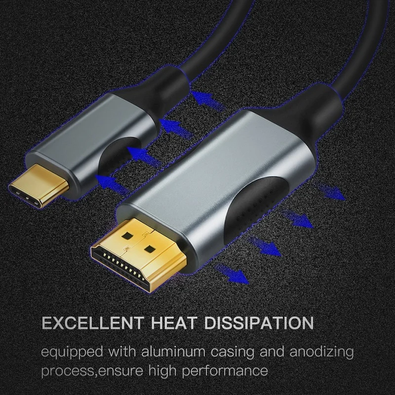 Lungfish usb c к hdmi 4K type C к HDMI кабель адаптер Thunderbolt 3 для huawei mate 30 Pro MacBook Pro адаптер usb type-C HDMI