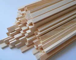 Bande plate en bois massif, 450x10x5mm, 15 pièces, bricolage, modèle de construction, fait à la main, pour la maison 
