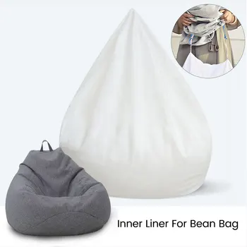 

Waterproof Lazy Bean Bag Sofa Cover Inner Lining Suitable for Bean Bag Cover Stuffed Animal Toy Only Inner Case Cover White S/L