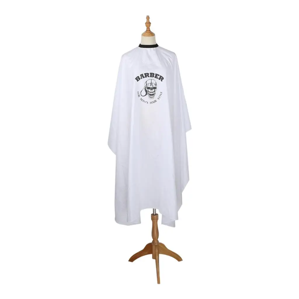 Static Free Barber Stylist Hair Styling Cutting Coloring Shampoo Cape Gown White