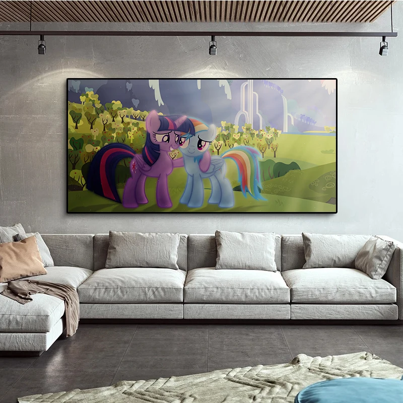Anime My Little Pony Wall Art Canvas Painting Rainbow My Little Pony