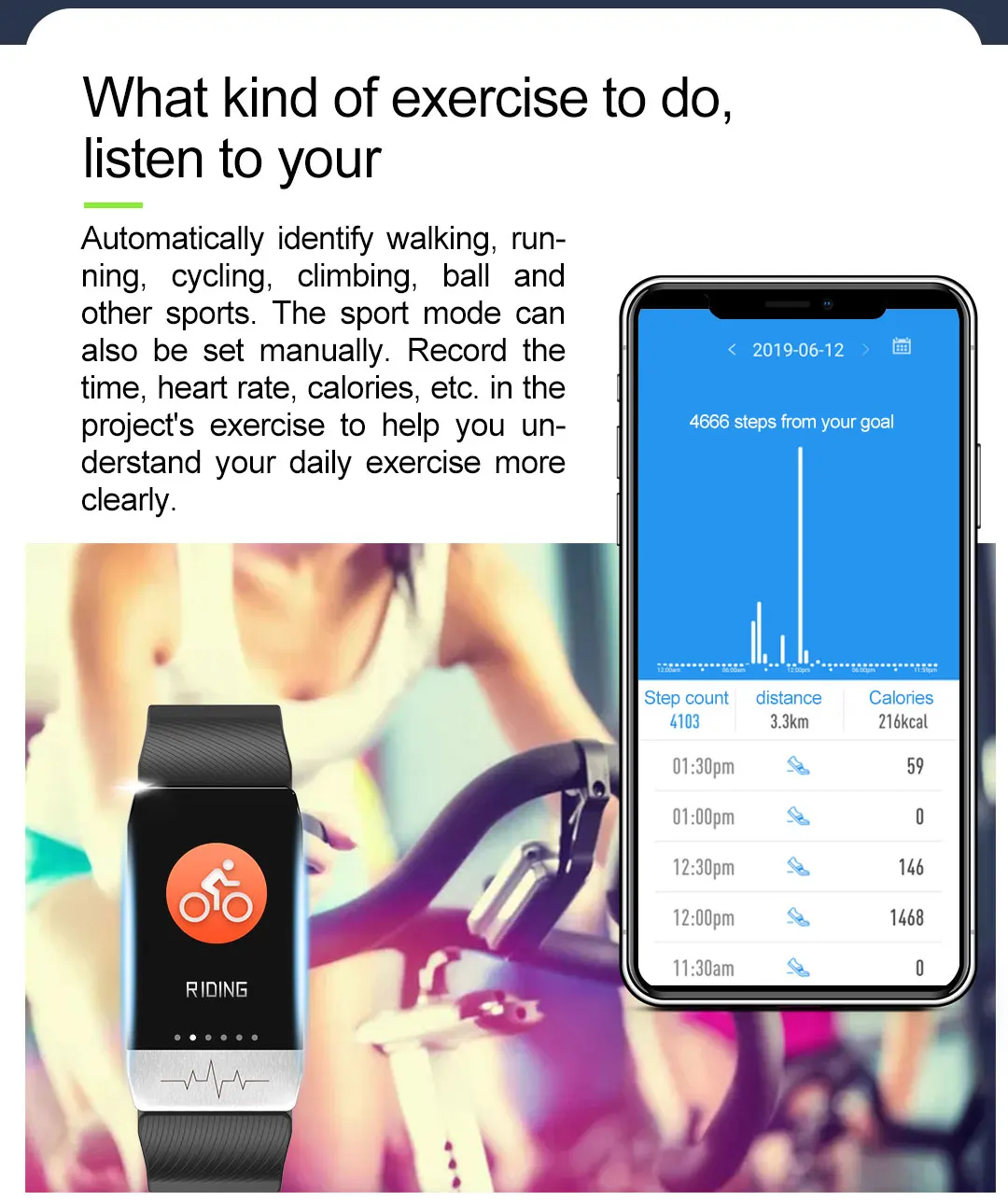 T1S Smart Watch Band With Temperature Measure ECG Heart Rate Blood Pressure Monitor Weather Forecast Drinking Remind Wristband