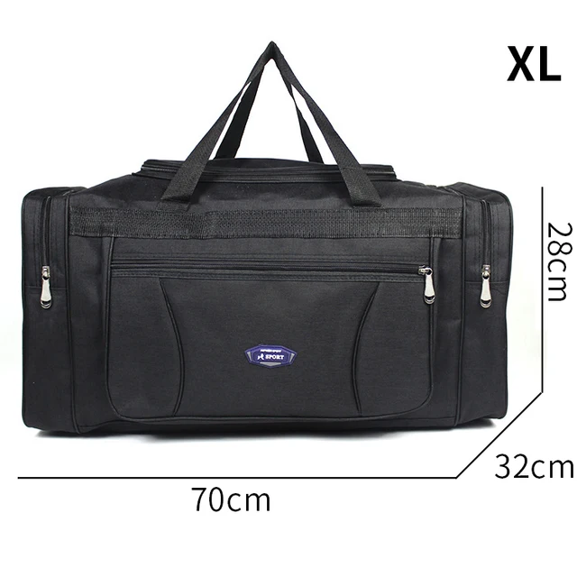 Oxford Waterproof Men Travel Bags Hand Luggage Big Travel Bag Business Large Capacity Weekend Duffle Travel Bag XL-black