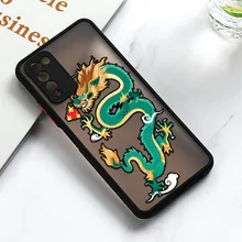  Dragon Case For Huawei P30 Pro Case Hard Matte Funda Huawei P40 Lite P Smart 2021 Z Honor 50 8x 10X Lite 20 Nova 5T Bumper Cover 