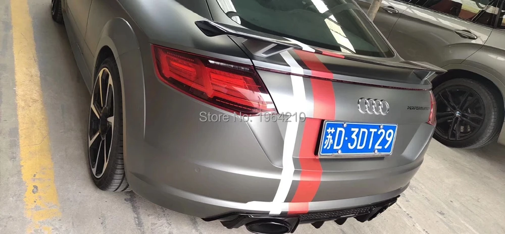 Для Audi TT спойлер 2012- универсальный стиль ABS пластик Материал заднее крыло Неокрашенный праймер цветной спойлер заднего багажника, крыла