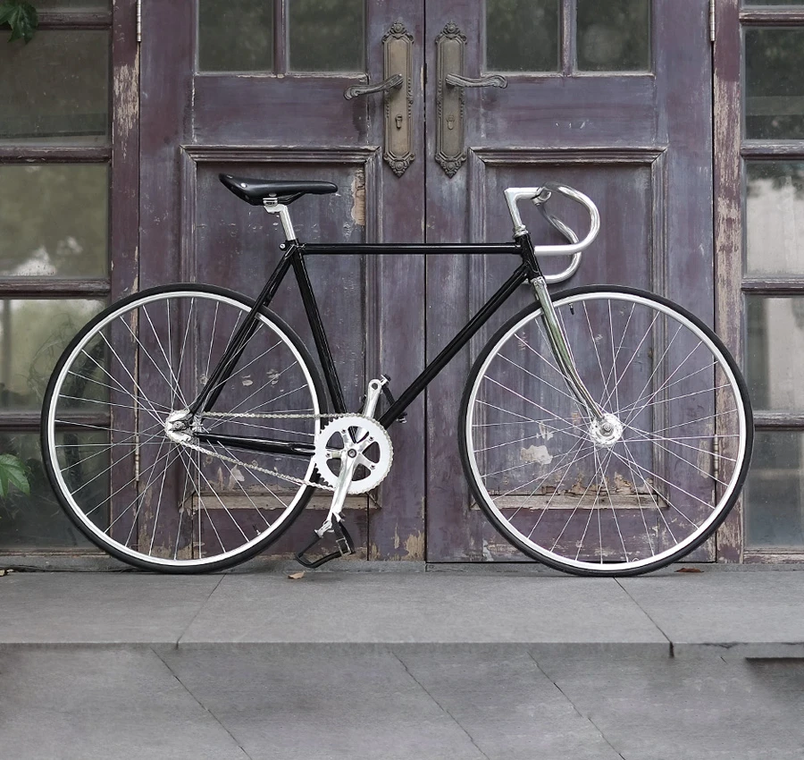 Fixe велосипедная Рама 52 см черная винтажная фиксированная велосипедная Рама одноколесная велосипедная оправа стальная с вилкой