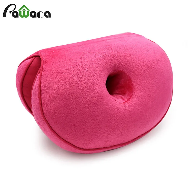 

Dual Comfort Cushion Plush Cushion Folding Pillow Can Be Stored Cushion Lift Hips Up Multifunction,Fits In Car Seat, Home,Office