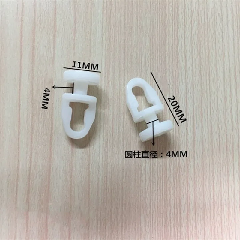 Description Picture 5 of item30Pcs/lot Curtain Rail Plastic Pulley Window White Hook Rollers Curtain Track Accessories Home Renovation Hardware Supplies