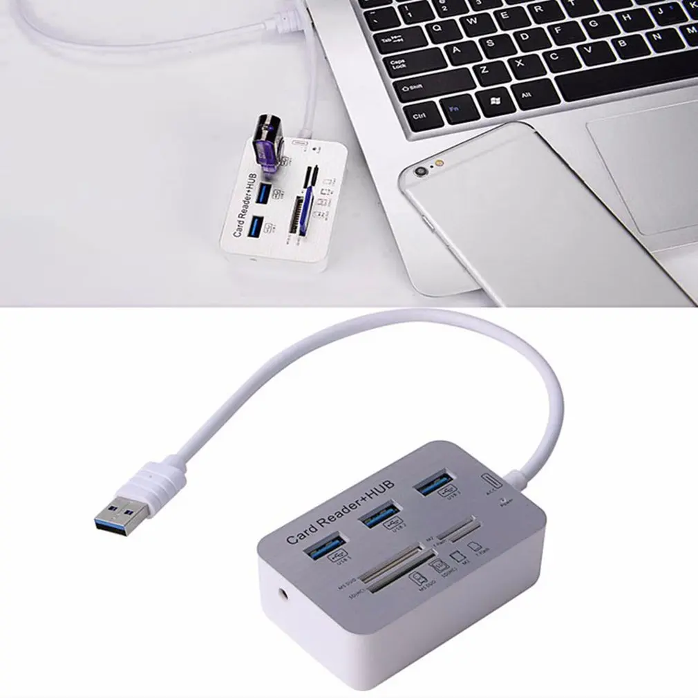High Speed Multi 3 Port USB 3.0 Hub Multiport SD TF Card Reader Usb Splitter for Macbook Pro Air Computer Pc Laptop Accessories