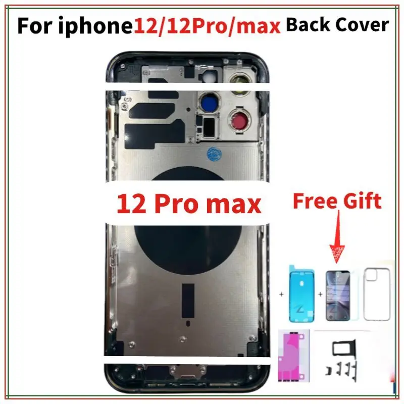Высококачественная задняя крышка для iphone 12 12pro 12Mini Pro Max корпус дверь шасси