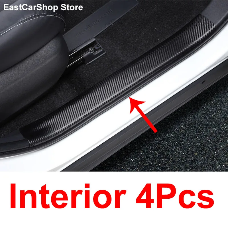 Car Door Threshold Protective PU Leather Sticker Accessories Door Sill Welcome Pedal Cover for Toyota RAV-4 RAV4 2021 2020 2019
