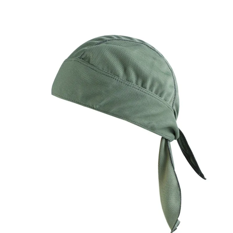 Быстросохнущая чистая велосипедная Кепка головной шарф Летняя мужская Беговая шапочка бандана головной платок Ciclismo пиратская шляпа капюшон повязка на голову - Цвет: Green