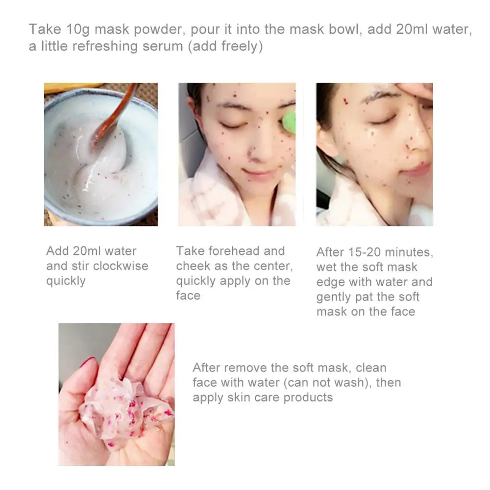 800 г натуральные лепестки роз мягкая коллагеновая маска порошок для лица