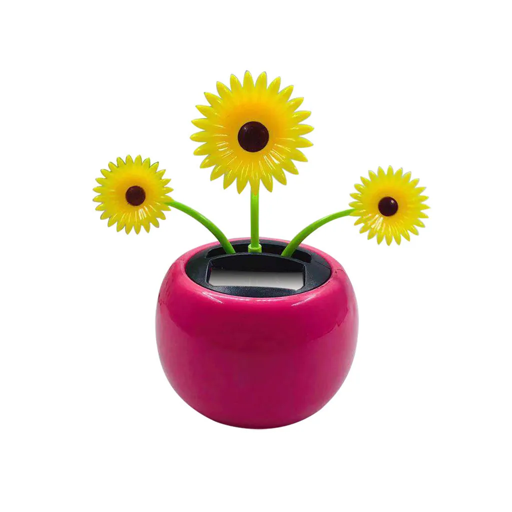 Солнечная игрушка мини Танцующий Цветок Подсолнух отличный подарок или украшение корабль в случайном цвете смешная игрушка 4,0 - Название цвета: A