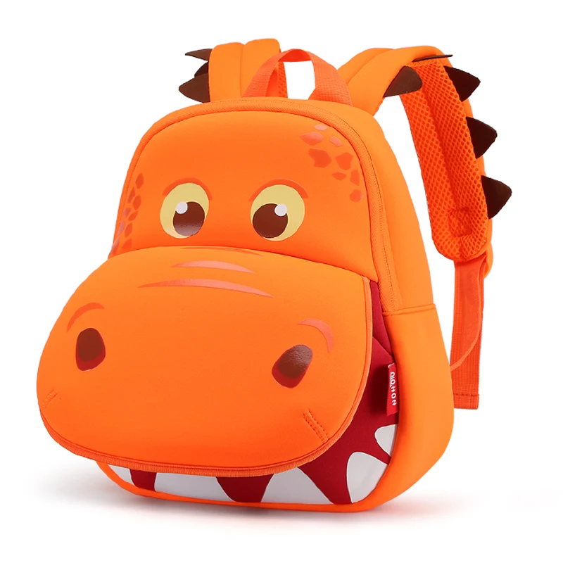 cheap 3D Big Mouth Hippo School Bags for Boys Cartoon Animals Design Kindergarten Kids Schoolbag Girls Backpack Mochila Escolar