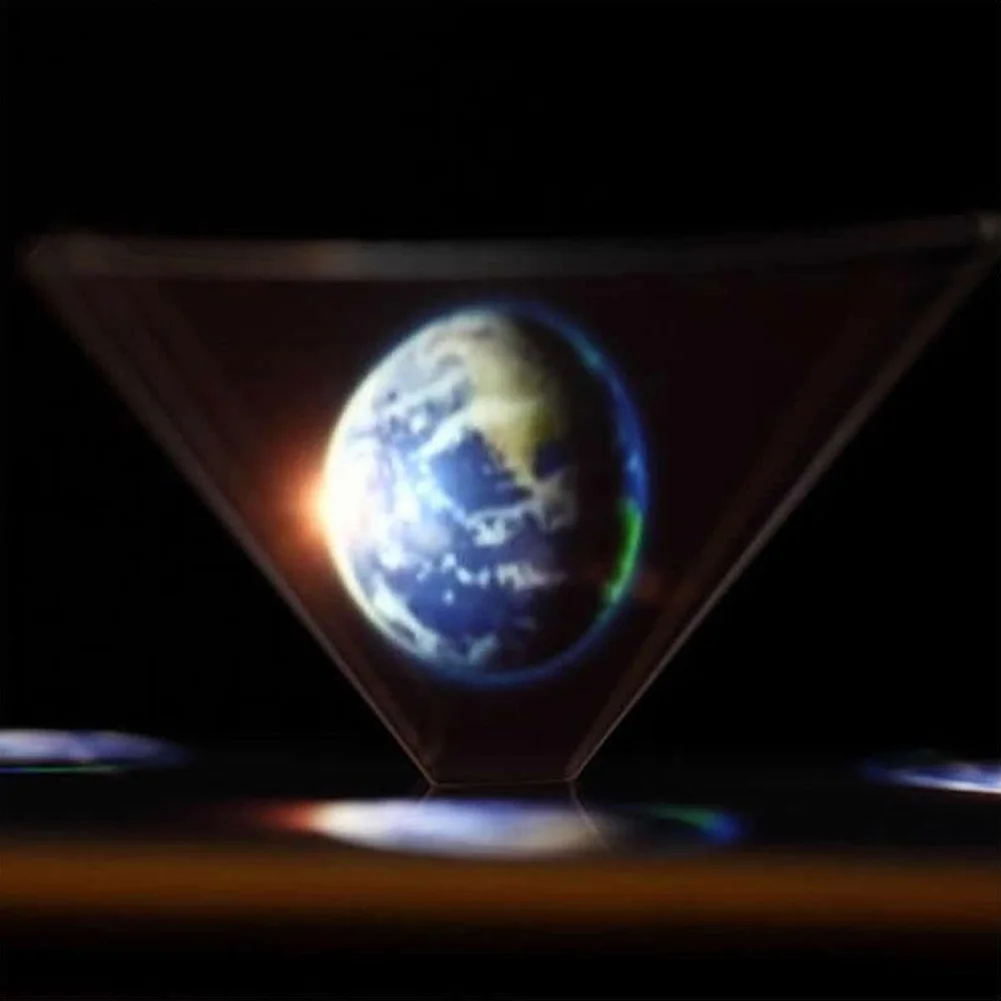 PET Miniature Flat-folding 3D Projector Video Hologram Pyramid Display Universal For Smart Phone