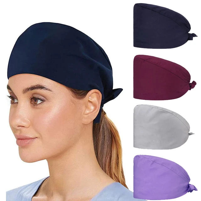 Scrub caps for men, scrub hats, surgical hat, nurse cap, solid purple