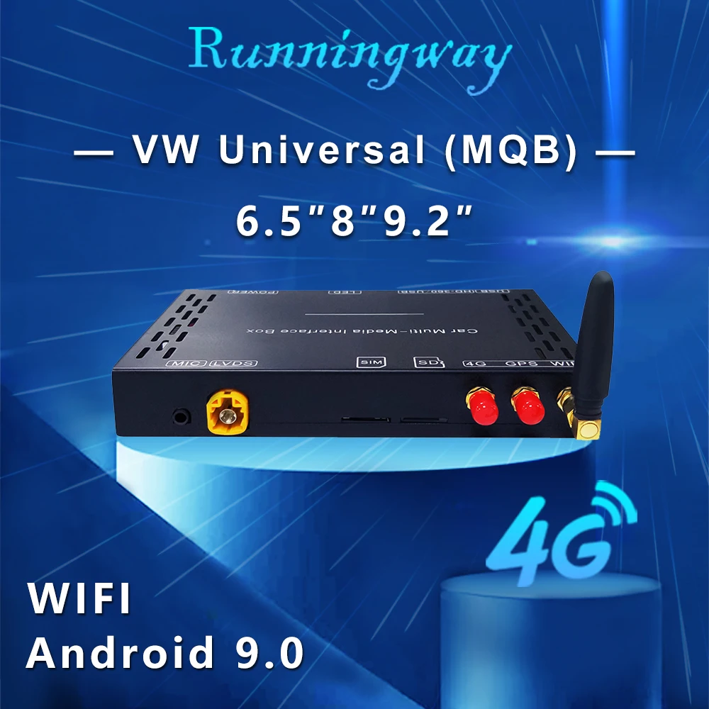 Runningway Android 9 0 Автомобильный мультимедийный плеер 4G/WIFI обновленная коробка для VW
