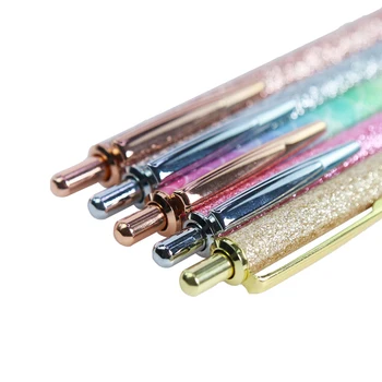 

1 Pcs New Flash Crystal Pen Metal Pendant Ballpoint Pen Bullet 1.0mm Nib