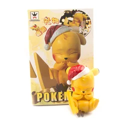 Pokémon Super lindo Navidad Pikachu en caja Pokemon muñeca durmiendo regalos de navidad esenciales