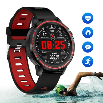 

Blood Pressure Functions Smartwatch IP67 Waterproof Sport Smartphone Watch For IOS Android Wireless Bluetooth Men Woman Cloth
