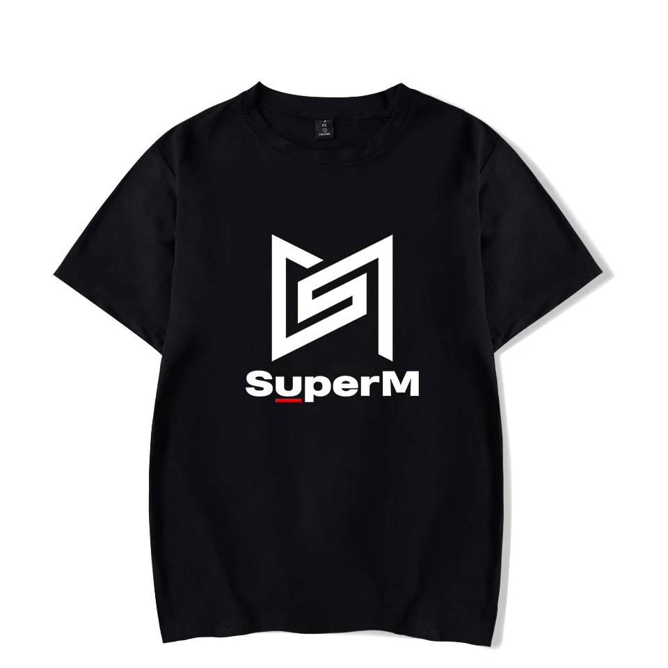 Новейшая Корейская Футболка KPOP SuperM BAEKHYUN KAI Mark LUCAS TEN мужская и женская футболка с