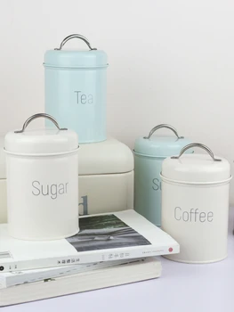 

Kitchen Coffee Beans Tea Sugar Candy Storage Bottles Jars for Spices with Sealing Ring Baking Coffee Shop Container Jars and Lid