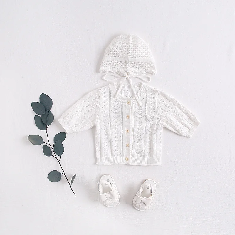 Koodykids/Коллекция года; сезон весна-осень; вязаный свитер для маленьких мальчиков и девочек; вязаное пальто; Весенний свитер; шапка для маленьких мальчиков; вязаная верхняя одежда