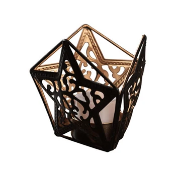 

European Iron Candle Holder Romantic Retro Tealight Candle Holders Wedding Centerpieces Decoracao Casa Vintage Lantern 60K0027