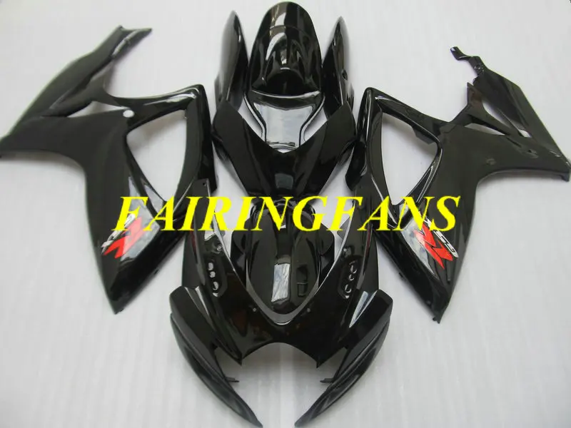 Литья под давлением обтекатель тела комплект для GSXR600 750 K6 06 07 GSXR 600 GSXR750 2006 2007 черный глянец Обтекатели кузова+ подарки SC79