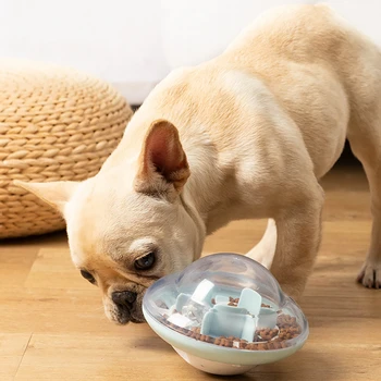 

1pcs Interactive Dog Food Treat Ball Bowl Toy Funny Pet Shaking Leakage Food Container Pet Dog Slow Feed Puppy Tumbler Toy