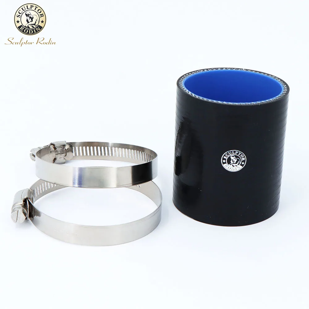 0 degree Straight Silicone Hose/Tube + clamp 51 57 63 70 76MM Rubber Joiner Tube for Intercooler Cold air intake Pipe