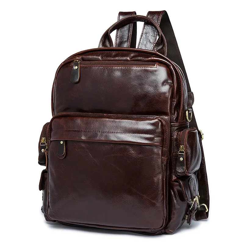 

Luufan 2020 new Backpack preppy retro cowhide backpack genuine leather backpack men's and women's backpack for short trips