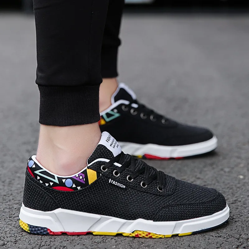 High Quality Classic Men Canvas Shoes Autumn Print Flats Vulcanized Shoes Factory Outlet Sneakers New Casual Sports Shoes