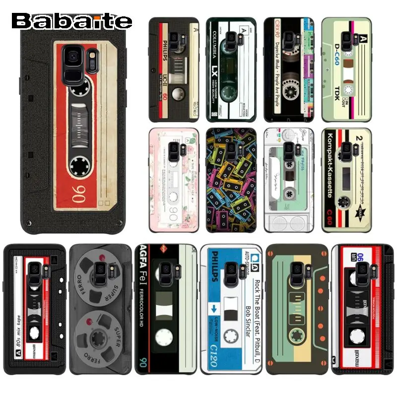 Retro Cassette Tape DIY Luxury High-end Protector phone Case For Samsung Galaxy s10 s10plus s6 s9 s8 plus s7 s6edge cases | Мобильные