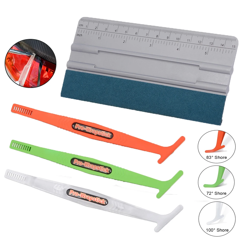 

FOSHIO Magnet Stick Squeegee Tool Kit for Window Tinting Carbon Fiber Suede Fabric Scratch-free Scraper Vinyl Car Wrap Cleaner