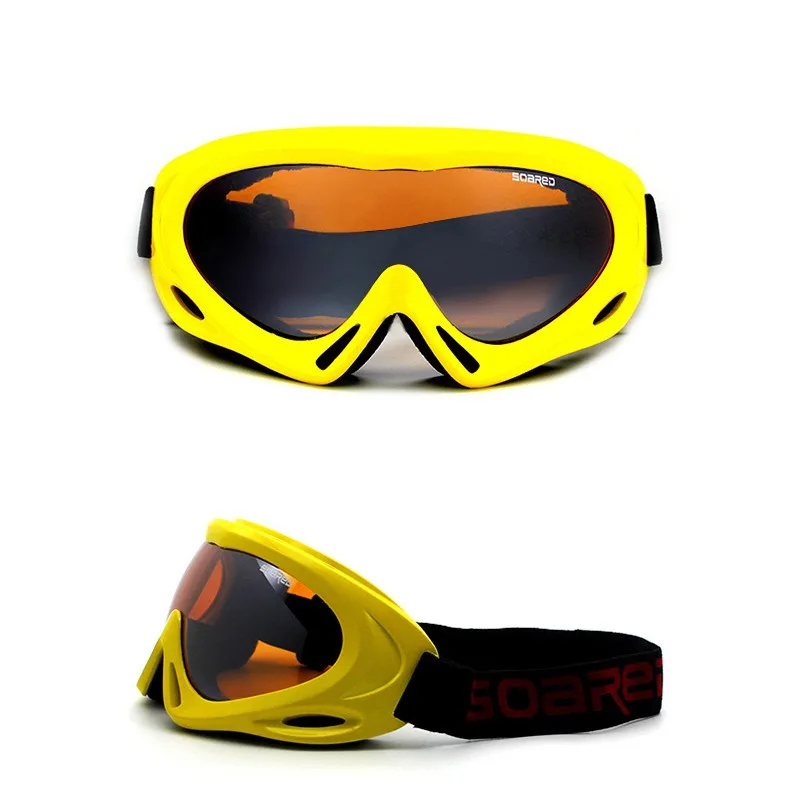 Цвет: желтый Ski Snowboard Goggles UV Protection Anti Fog Snow Goggles Eyewear Outdoor Skiing for Men Women Youthc - Цвет: Цвет: желтый