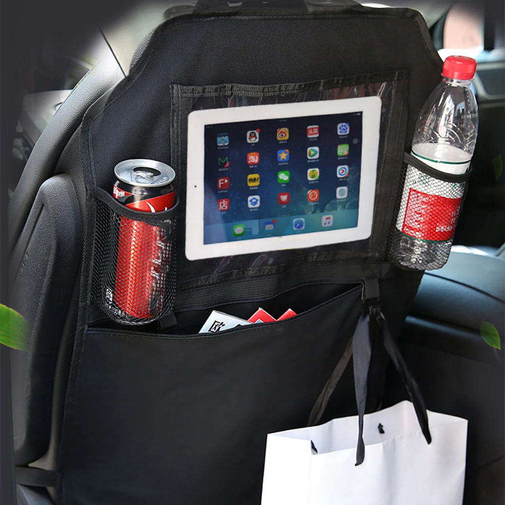 Adjustable Universal Car Seat Back Organizer Storage Bag Tablet Holder Pouch Back Seat Hanging Multi-Pocket snack food container