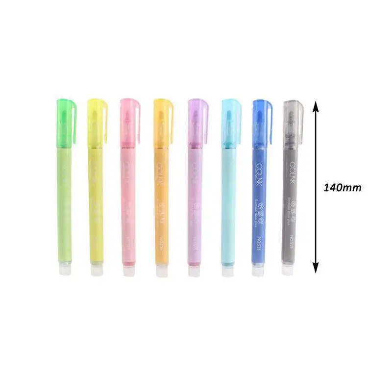 8 шт/1 набор цветной двойной Линейный Маркер флуоресцентный маркер конфетный цвет Студенческая многоцветная ручка для заметок для школы плакат - Цвет: YGB2455A