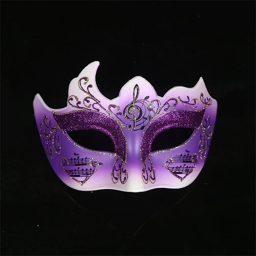 Sexy Note Venetian Mask Venice Feather Flower Wedding Carnival Party Performance Purple Costume Sex Lady Mask Masquerade