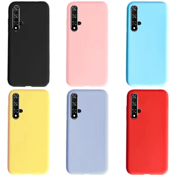 

Case For Huawei Nova 5T Phone Case shockproof Candy Color Design TPU Silicone Soft Back Cases Cover for Huawei Nova 5 T Nova5T