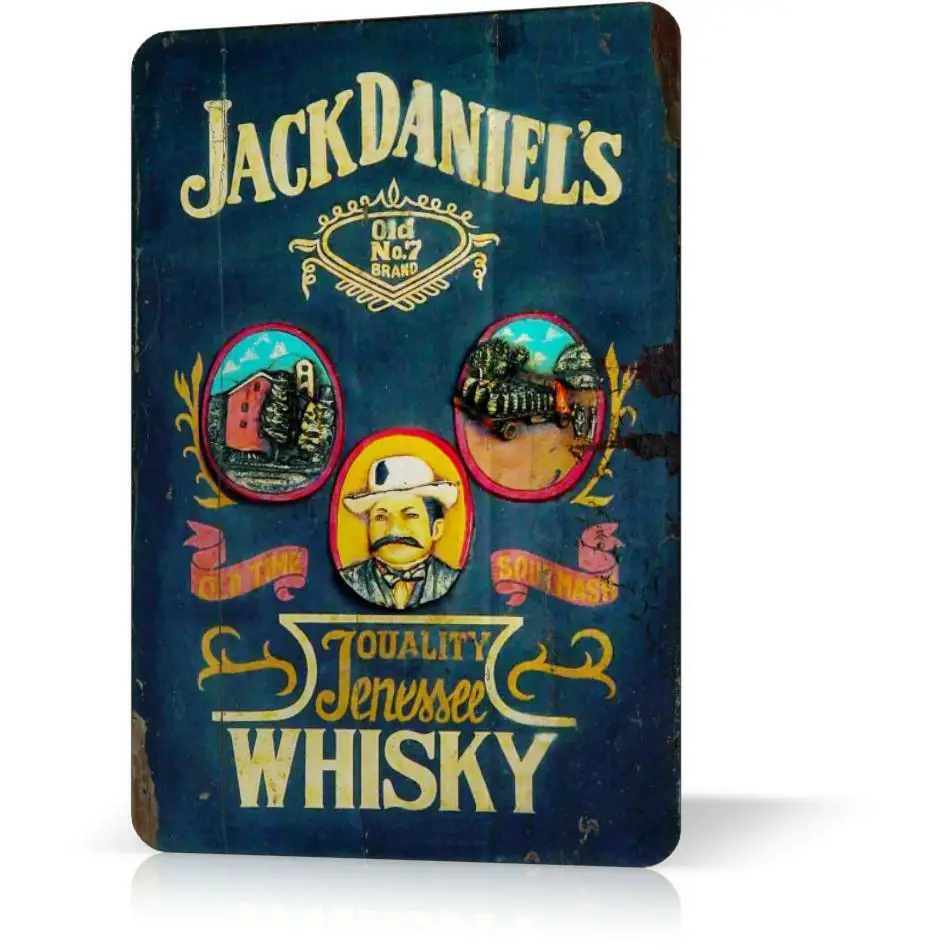 Металлическая жестяная вывеска JACK DANIELS Старый плакат виски Декор домашний бар
