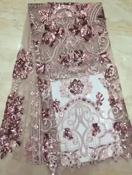 

French net lace fabric with sequins ZH-10516 unique embroidery African tulle lace fabric for party dress